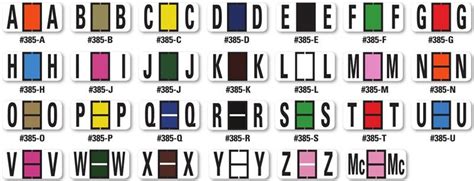 color alphabet code