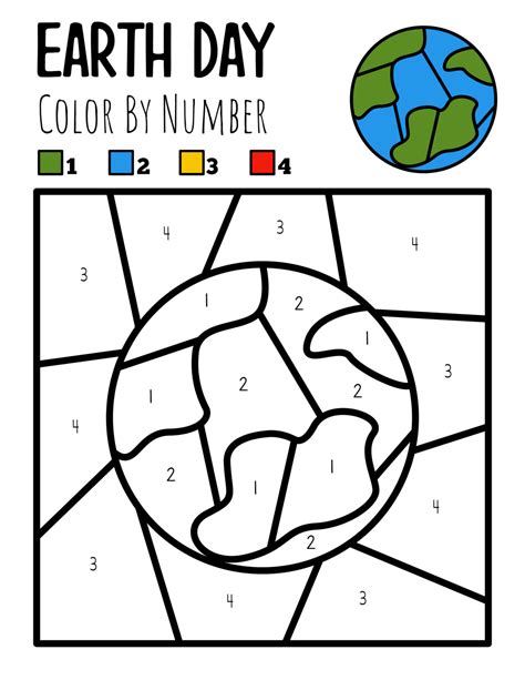 color by number earth day