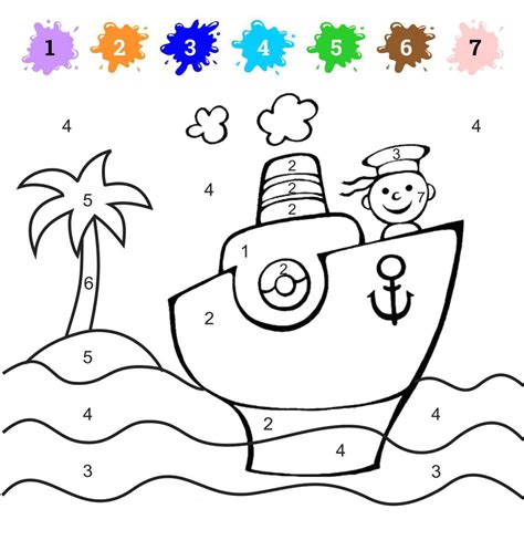 color by number for kids free