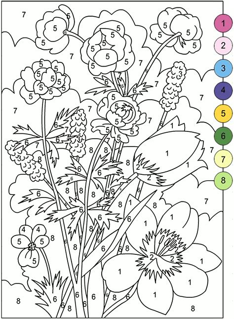 color by number printables for adults pdf