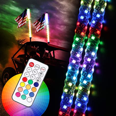 color changing led light whip