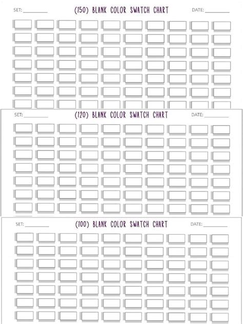 Color Chart Grid Paper