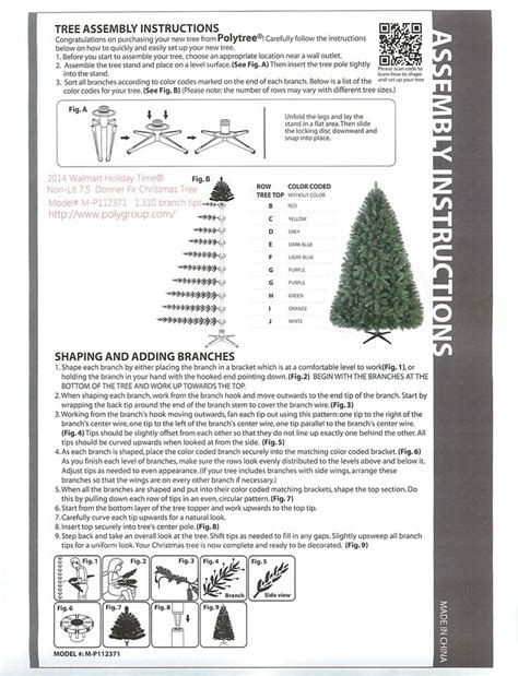 Color Code Christmas Tree Instructions