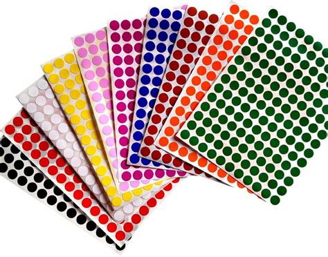 color code dot stickers