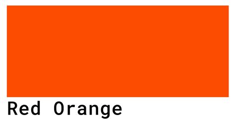 color code for orange red