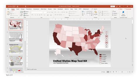 Color Coded Us Map In Powerpoint