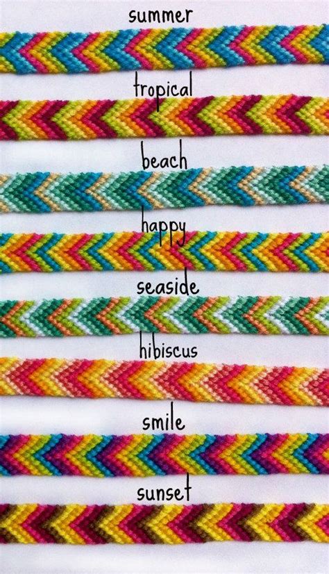 Color combinations for bracelets