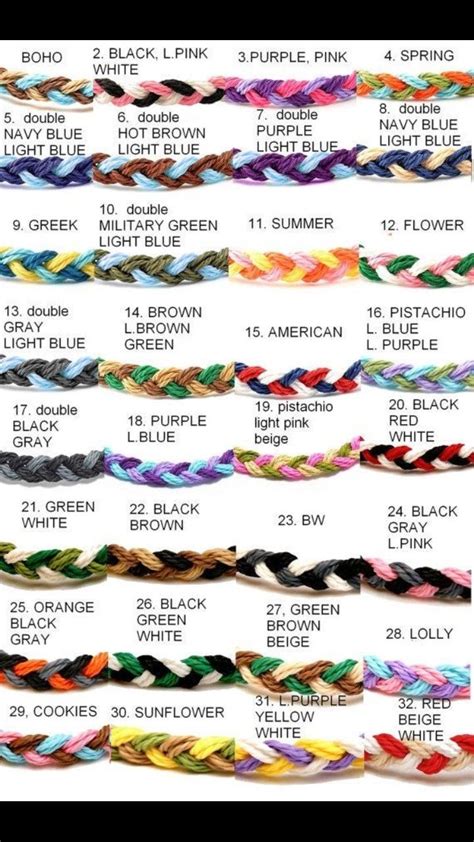 color combos for bracelets