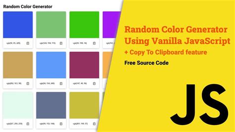 Color Generator In Javascript