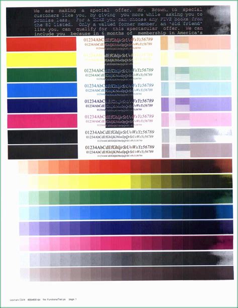 color laser printer test page pdf