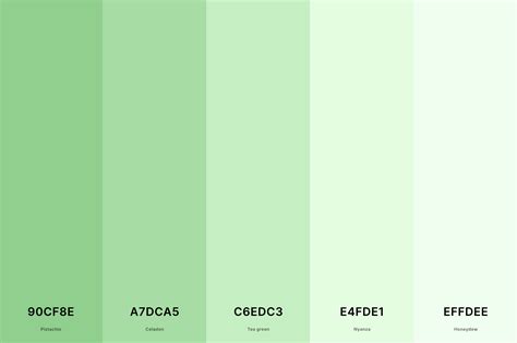 List Of Color Light Green Code Ideas