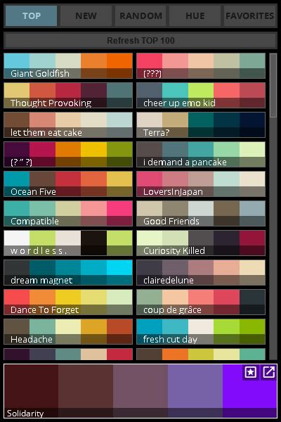 color lovers picker touchdesigner