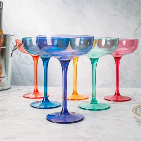 color margarita glasses