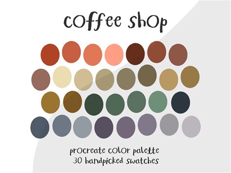 color palette for coffee shop