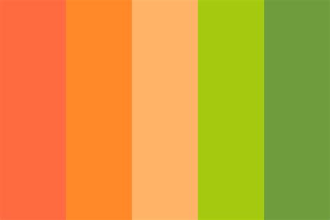 color palette orange green