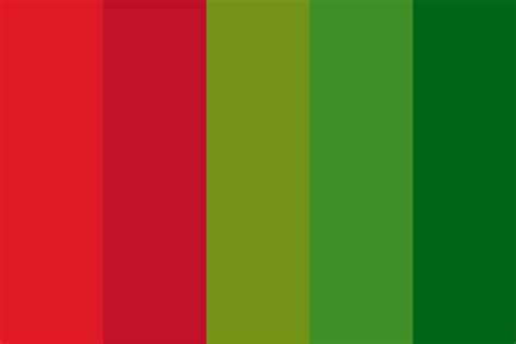 color palette red and green