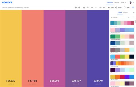 color picker - coolors