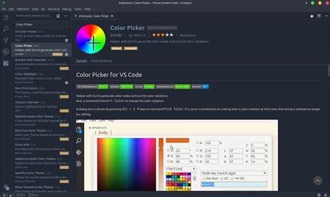 color picker extension vscode