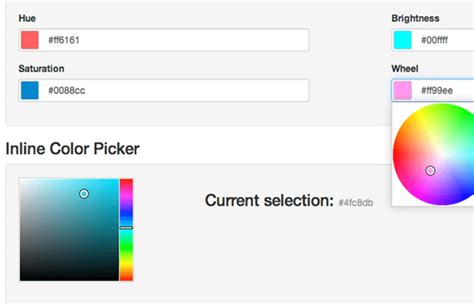color picker html input bootstrap