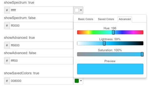 Color Picker Html Input Jquery