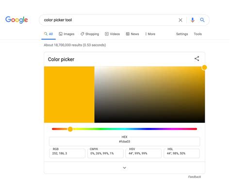 color picker in google