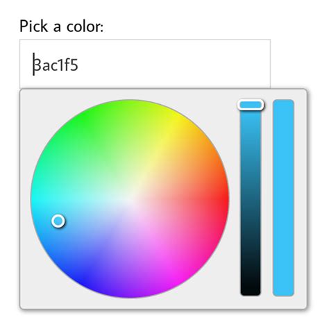 color picker in html form