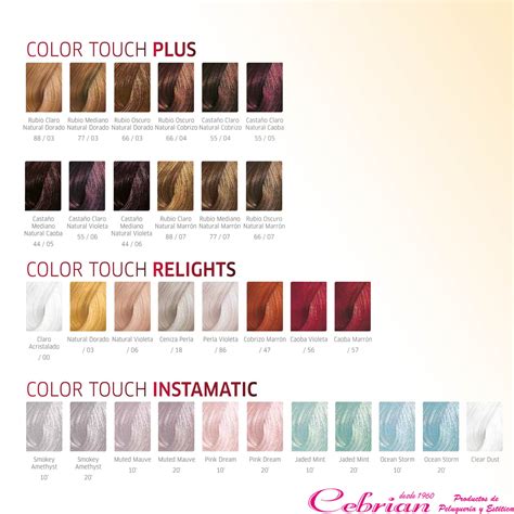 color touch wella color chart