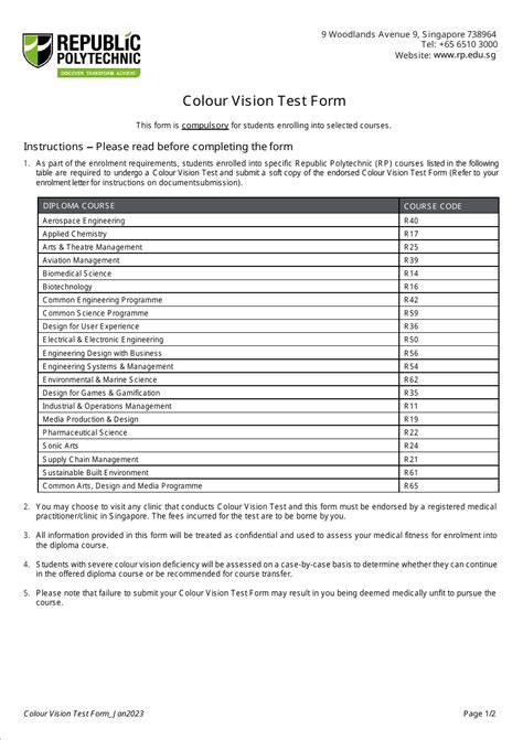 About Color Vision Test Pdf Going Viral