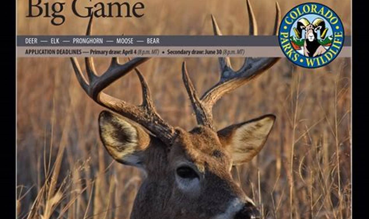 colorado big game hunting dates 2022