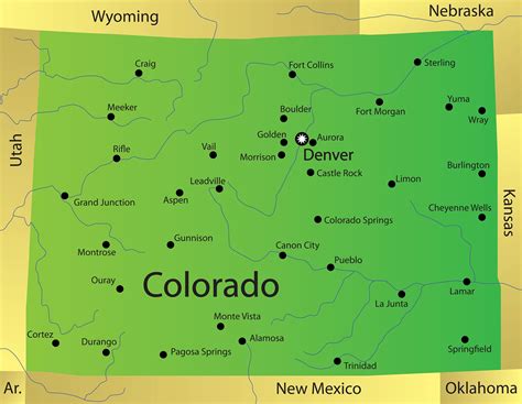 Colorado Map Showing Cities