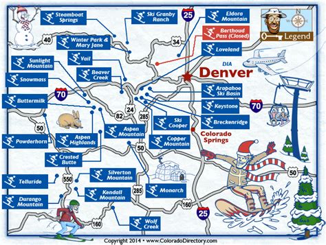 Colorado Map Ski Resorts