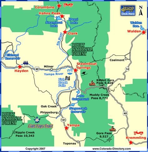 Colorado Map Steamboat Springs