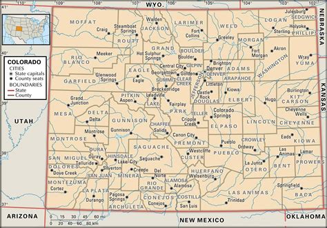 Colorado Map With County Lines