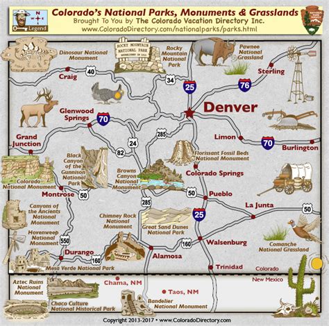 Colorado Map With National Parks