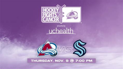 colorado avalanche hockey fights cancer