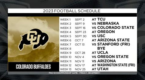 colorado buffaloes football schedule 2023 tv