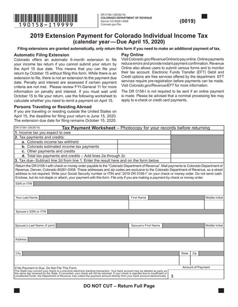 colorado individual extension form