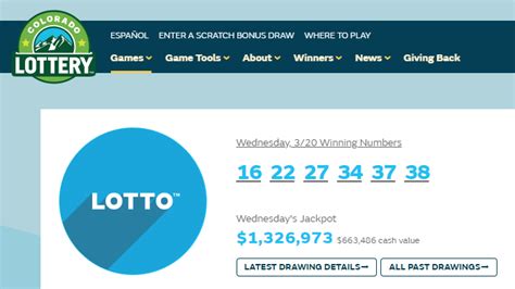 colorado lotto winning numbers results