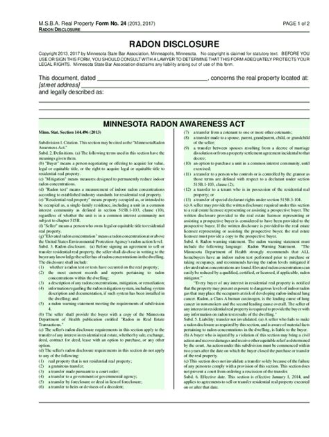 colorado radon disclosure form pdf