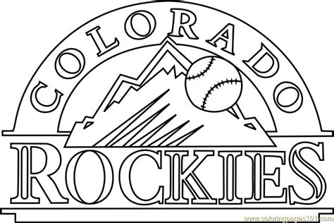 colorado rockies logo coloring pages
