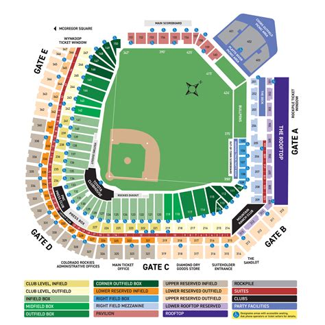 colorado rockies printable seating chart