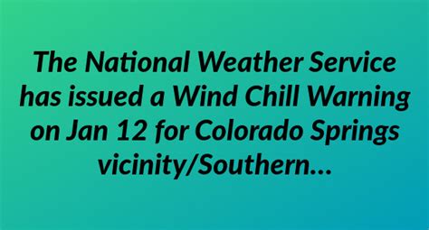 colorado springs wind chill