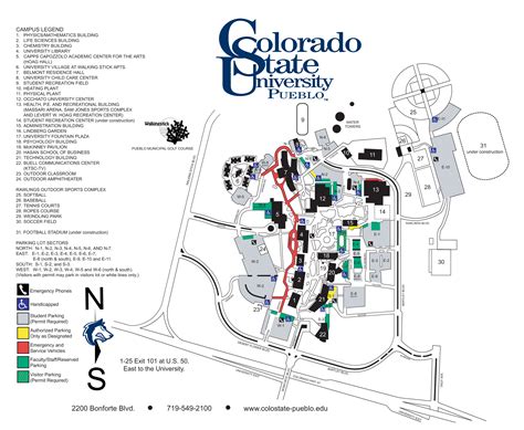 colorado state university pueblo campus map