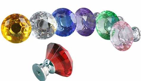 Colored Glass Cabinet Knobs Colorful Fashion Rhinestone Drawer Pulls Yellow Red