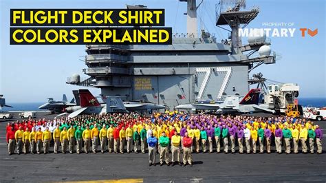 Here's why there are so many colored shirts on an aircraft carrier's