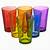 colored water glasses