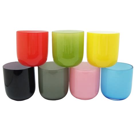 colored candle jars