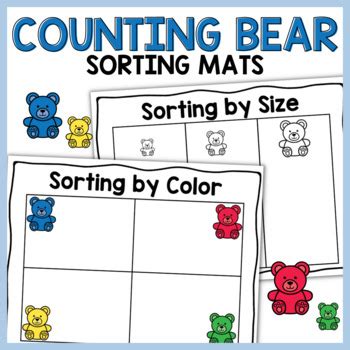 Colored Counting Bears Mat Printable