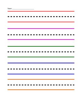 Colored Handwriting Paper