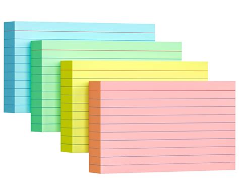 colored index card
